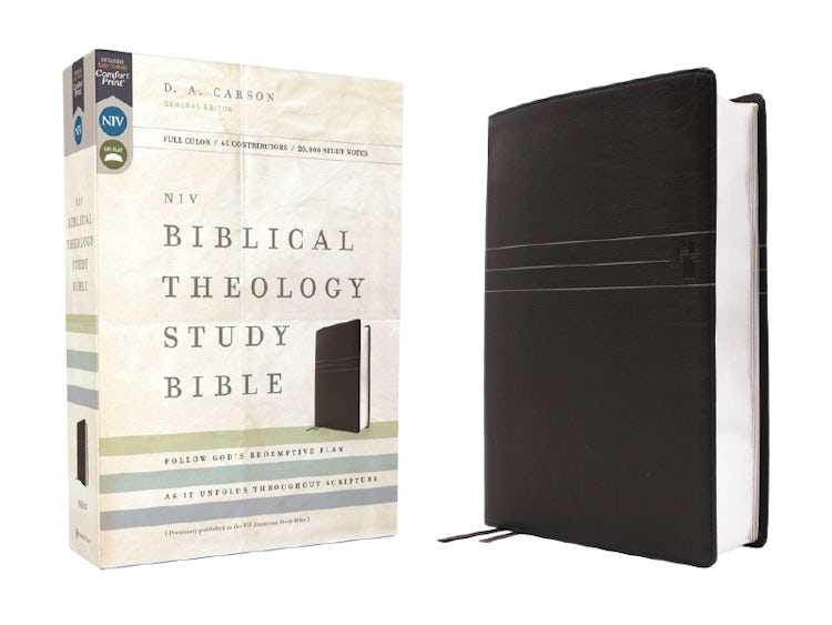 Cover image for NIV, Biblical Theology Study Bible (Trace the Themes of Scripture), Black, Comfort Print: Follow God's Redemptive Plan as It Unfolds throughout Scripture, isbn: 9780310467540