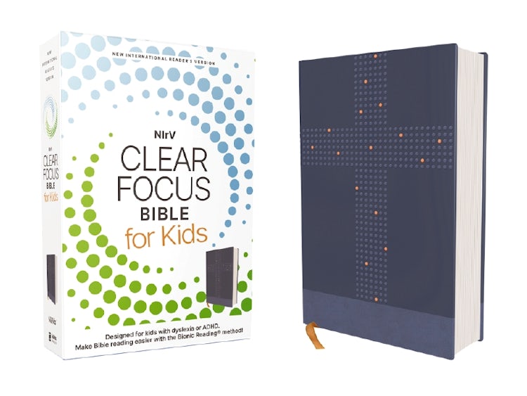 Cover image for NIRV, Clear Focus Bible for Kids, Blue  Read more of the Bible with better focus, isbn: 9780310467588