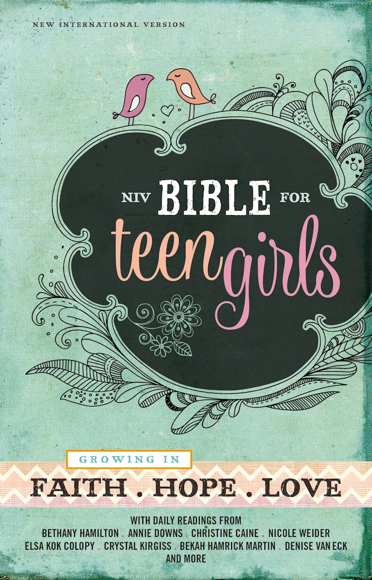 Cover image for NIV Bible for Teen Girls: Growing in Faith, Hope, and Love, isbn: 9780310749691