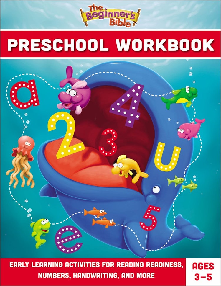 Cover image for The Beginner's Bible Preschool Workbook: Early Learning Activities For Reading Readiness, Numbers, Handwriting, And More, isbn: 9780310751670