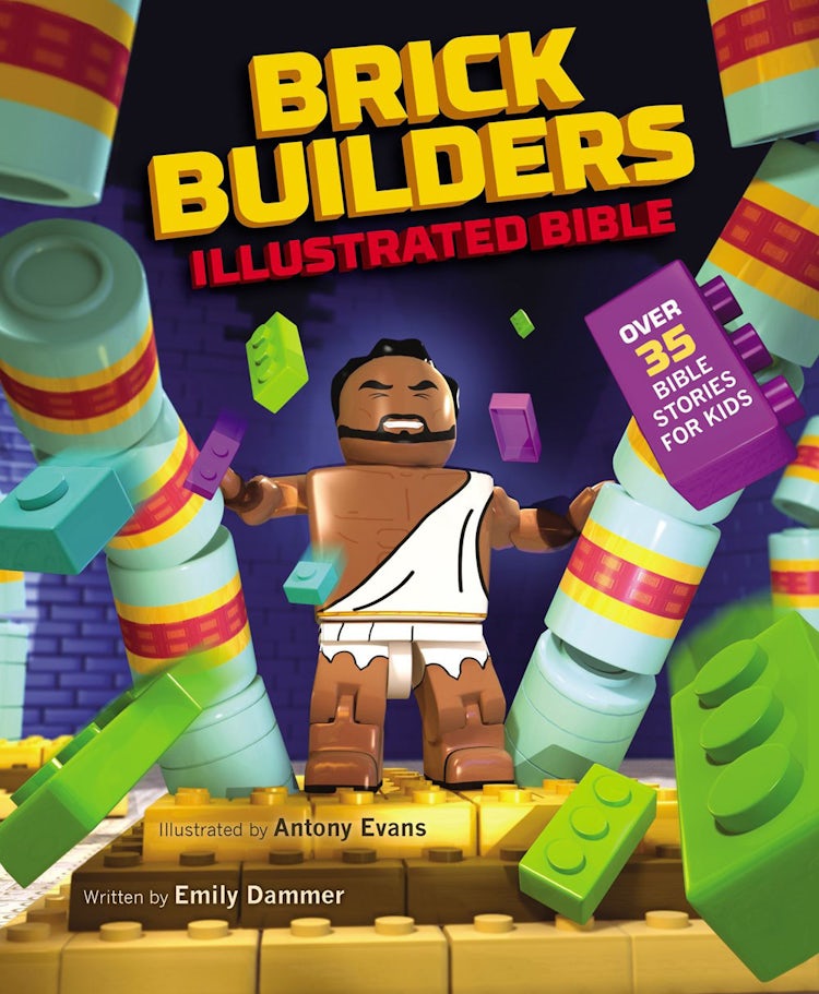 Cover image for Brick Builder's Illustrated Bible: Over 35 Bible Stories For Kids, isbn: 9780310754374