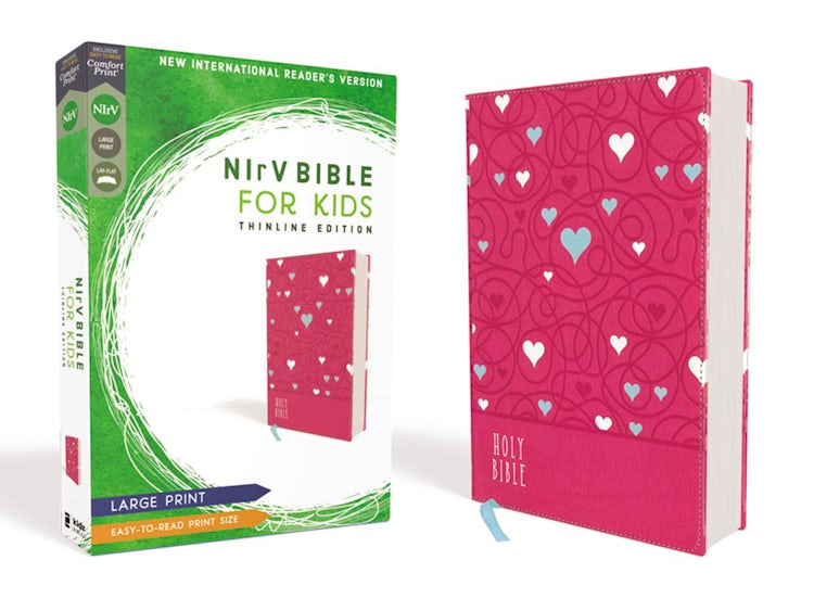 Cover image for NIrV Bible For Kids Thinline Edition [Large Print, Pink], isbn: 9780310767541