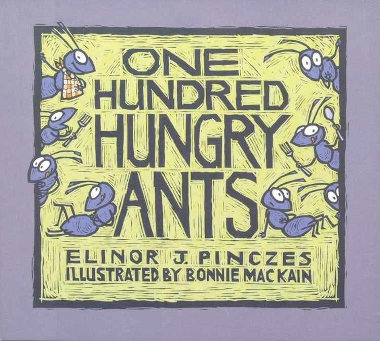 Cover image for One Hundred Hungry Ants, isbn: 9780395971239