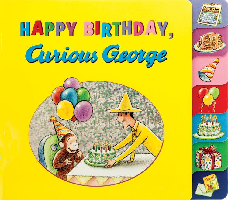 Cover image for Happy Birthday, Curious George (Tabbed Book), isbn: 9780544750500