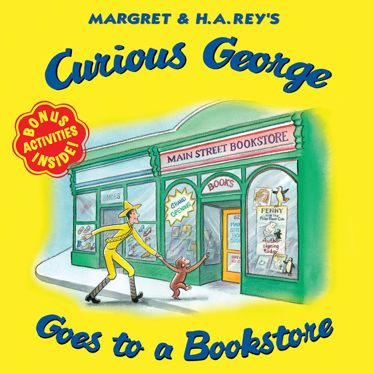 Cover image for Curious George Goes To A Bookstore, isbn: 9780544932043