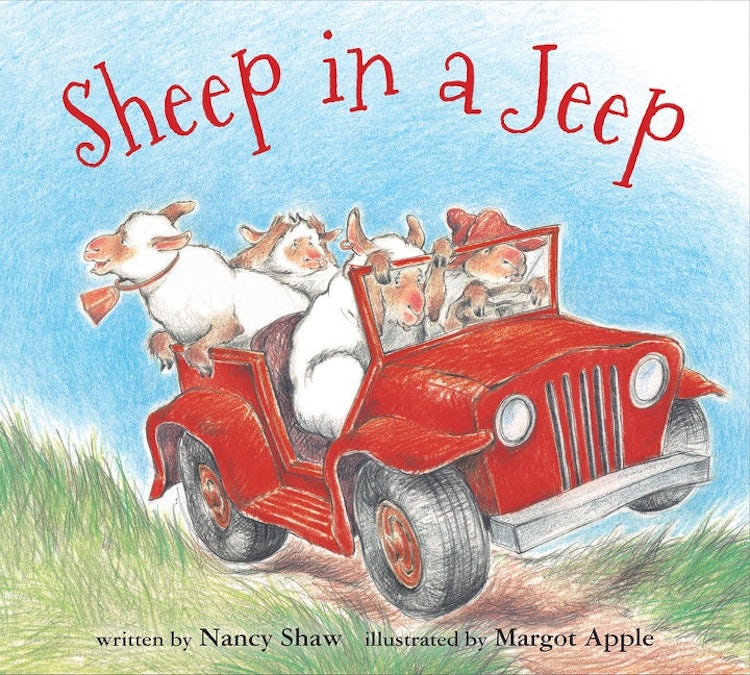 Cover image for Sheep in a Jeep Board Book, isbn: 9780547338057