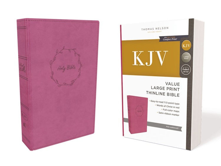 Cover image for KJV Value Thinline Bible Red Letter Edition [Large Print, Pink], isbn: 9780785225904