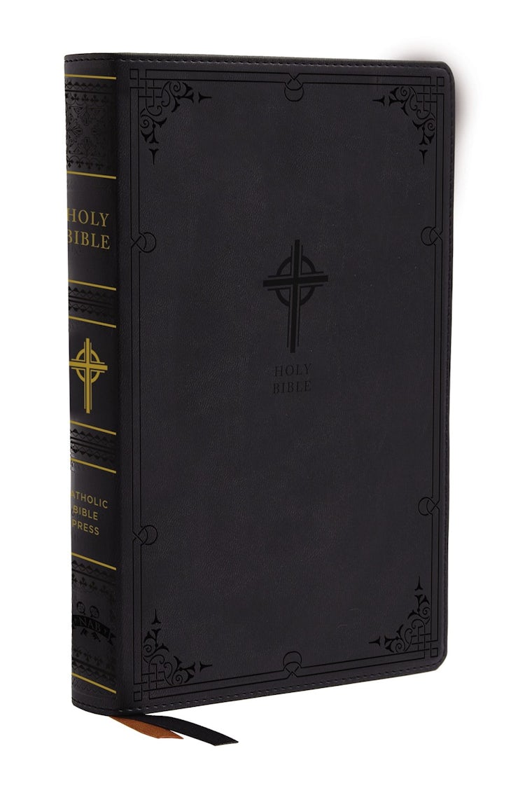 Cover image for NABRE New American Bible, Revised Edition, Catholic Bible, Large Print Edition, Leathersoft, Comfort Print: Holy Bible [Black], isbn: 9780785233916