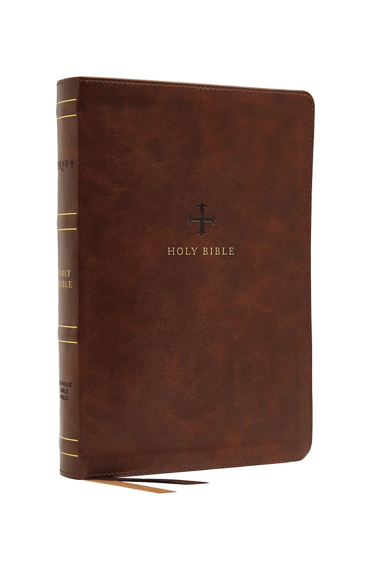 Cover image for NRSV Catholic Bible, Thinline Edition, Leathersoft, Comfort Print: Holy Bible [Brown], isbn: 9780785233992