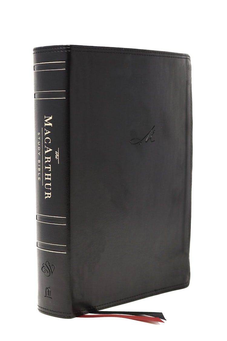 Cover image for The ESV Macarthur Study Bible, 2nd Edition, Leathersoft: Unleashing God's Truth One Verse at a Time [Black], isbn: 9780785235514