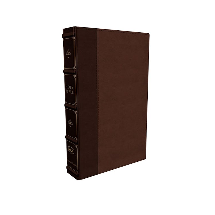 Cover image for NKJV Large Print Verse-by-Verse Reference Bible, Maclaren Series, Comfort Print: Holy Bible, New King James Version [Brown], isbn: 9780785242147