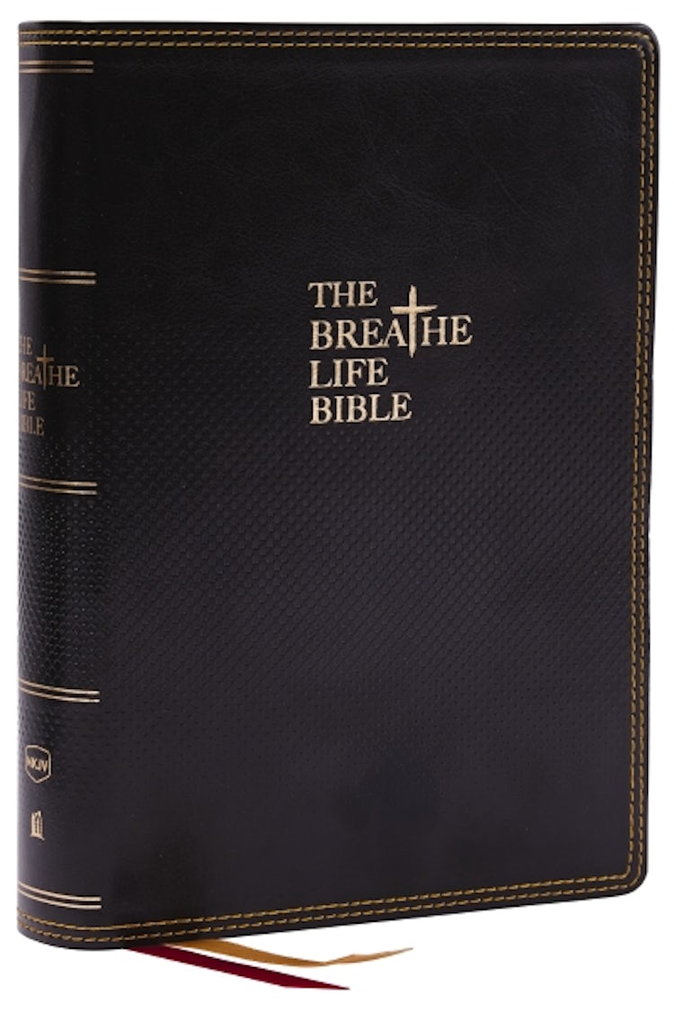 Cover image for The Breathe Life Holy Bible: Faith in Action (NKJV, Black Leathersoft, Red Letter, Comfort Print) : Faith in Action, isbn: 9780785263357
