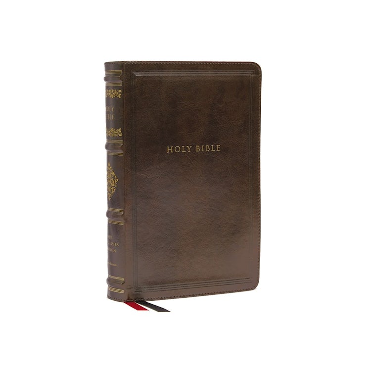 Cover image for NKJV Personal Size Reference Bible, Sovereign Collection, Red Letter, Comfort Print [Brown], isbn: 9780785265009