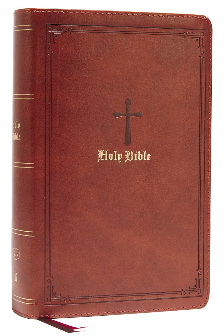 Cover image for KJV, Personal Size Large Print Single-column Reference Bible, Red Letter, Comfort Print [Brown], isbn: 9780785291084