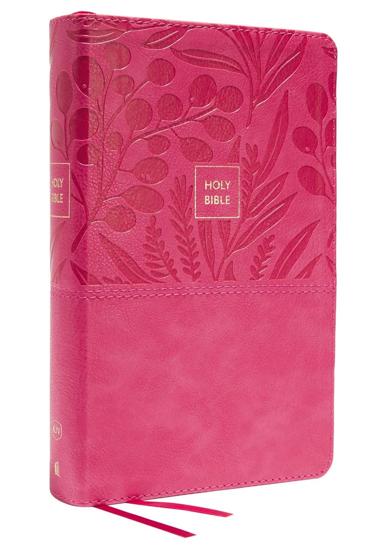 Cover image for KJV, Personal Size Large Print Single-Column Reference Bible, Leathersoft, Red Letter, Comfort Print: Holy Bible, King James Version [Pink], isbn: 9780785291121