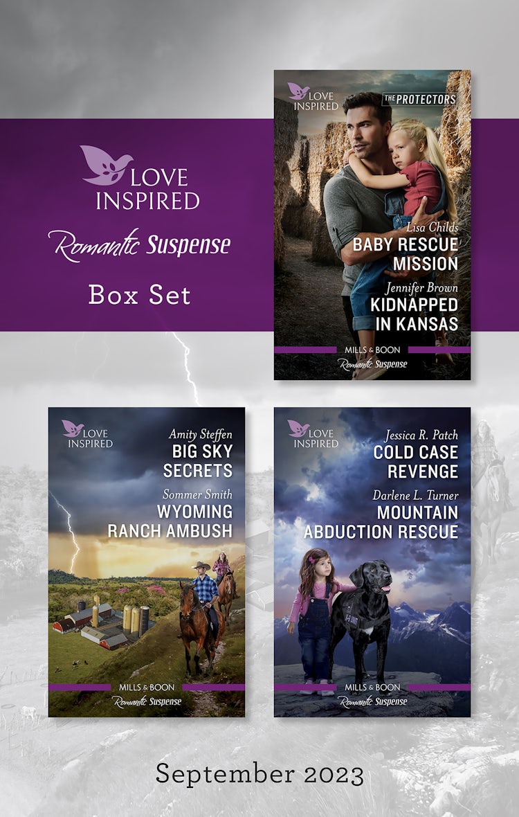 Cover image for Love Inspired Suspense Sept 2023 Box Set/Cold Case Revenge/Mountain Abduction Rescue/Big Sky Secrets/Wyoming Ranch Ambush/Baby Rescue Mission/Kidnapped in Kansas, isbn: 9781038901354