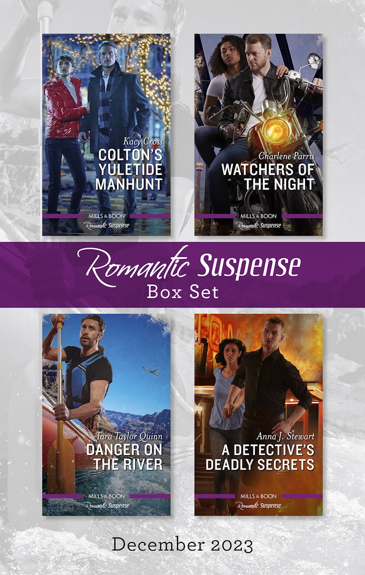 Cover image for Suspense Box Set Dec 2023/Colton's Yuletide Manhunt/Watchers of the Night/Danger on the River/A Detective's Deadly Secrets, isbn: 9781038902092