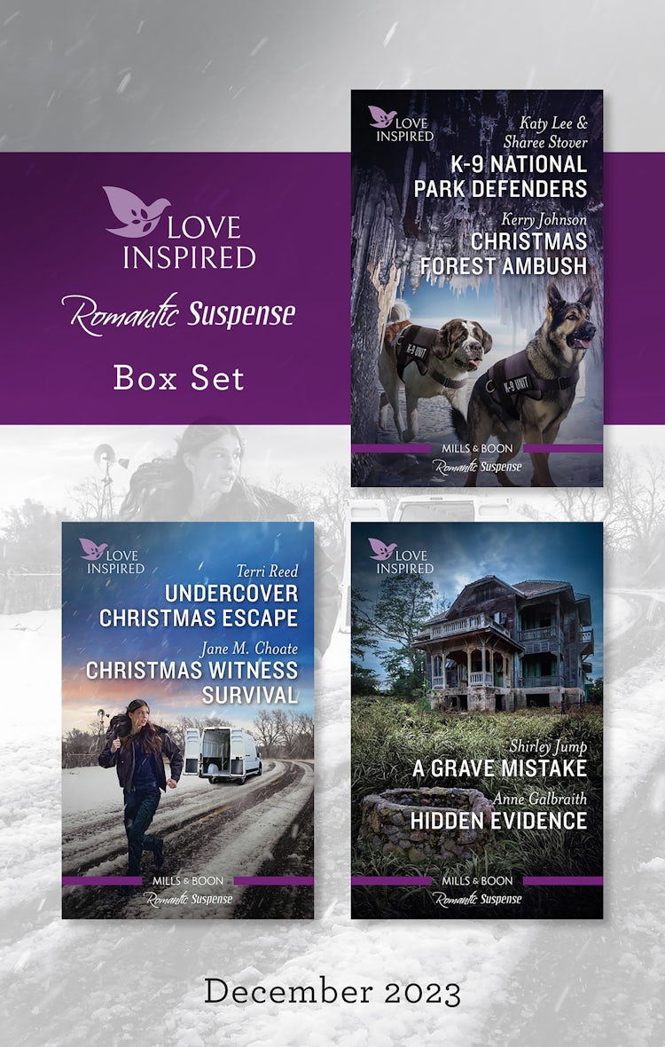Cover image for Love Inspired Suspense Box Set Dec 2023/K-9 National Park Defenders/Christmas Forest Ambush/Undercover Christmas Escape/Christmas Witness Survival/A Grave Mistake/Hidden Evidence, isbn: 9781038902139