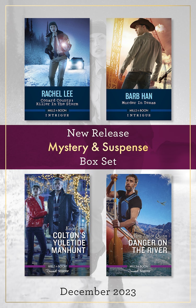 Cover image for Mystery & Suspense New Release Box Set Dec 2023/Conard County - Killer In The Storm/Murder In Texas/Colton's Yuletide Manhunt/Danger On The River, isbn: 9781038902474