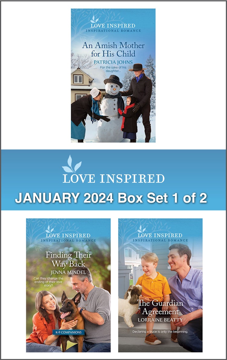 Cover image for Love Inspired January 2024 Box Set - 1 of 2/An Amish Mother For His Child/Finding Their Way Back/The Guardian Agreement, isbn: 9781038903167