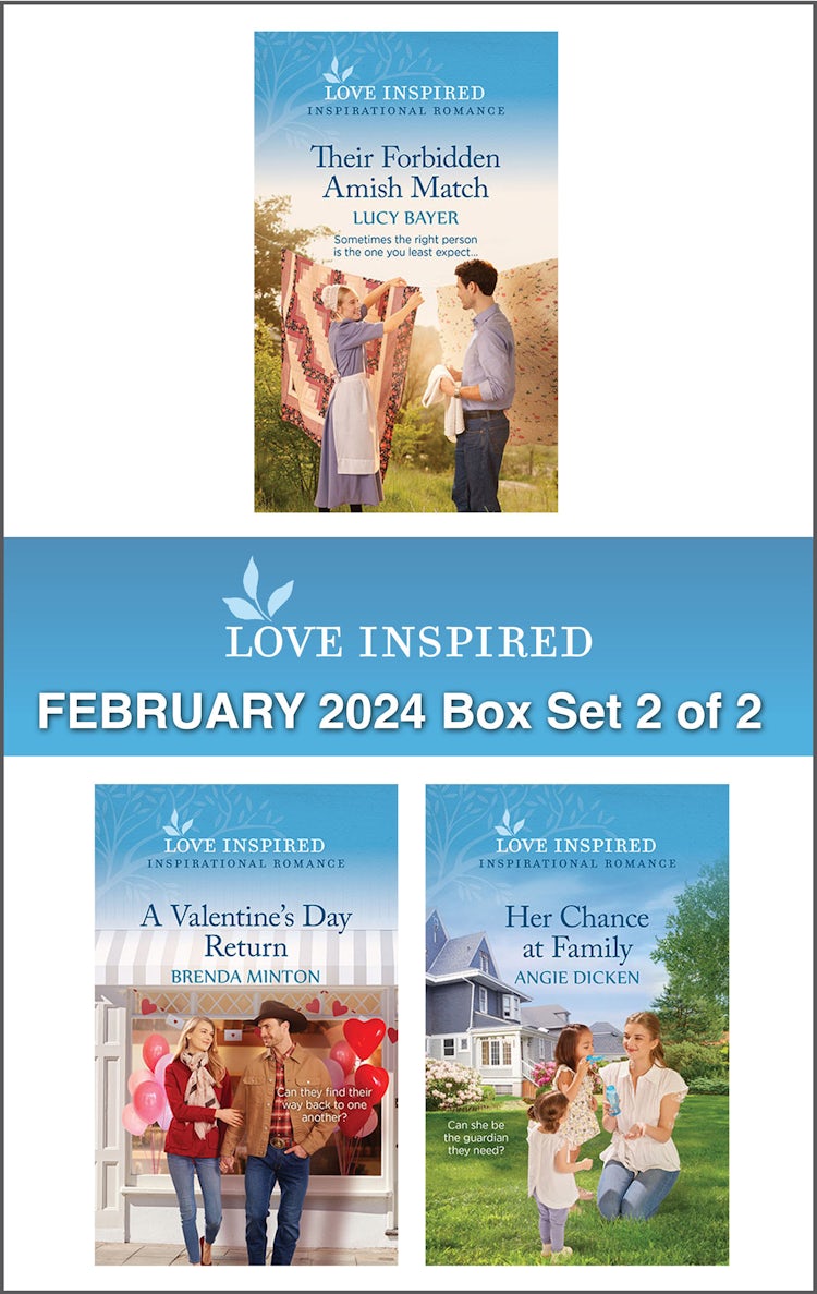 Cover image for Love Inspired February 2024 Box Set - 2 of 2/Their Forbidden Amish Match/A Valentine's Day Return/Her Chance At Family, isbn: 9781038903259