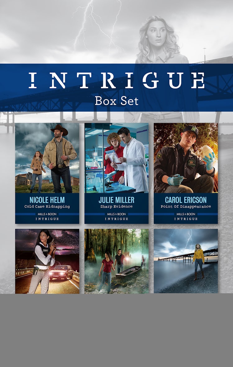Cover image for Intrigue Box Set Jan 2024/Cold Case Kidnapping/Sharp Evidence/Point Of Disappearance/Under The Cover Of Darkness/Unsolved Bayou Murder/The Secret Of Shutter Lake, isbn: 9781038904652
