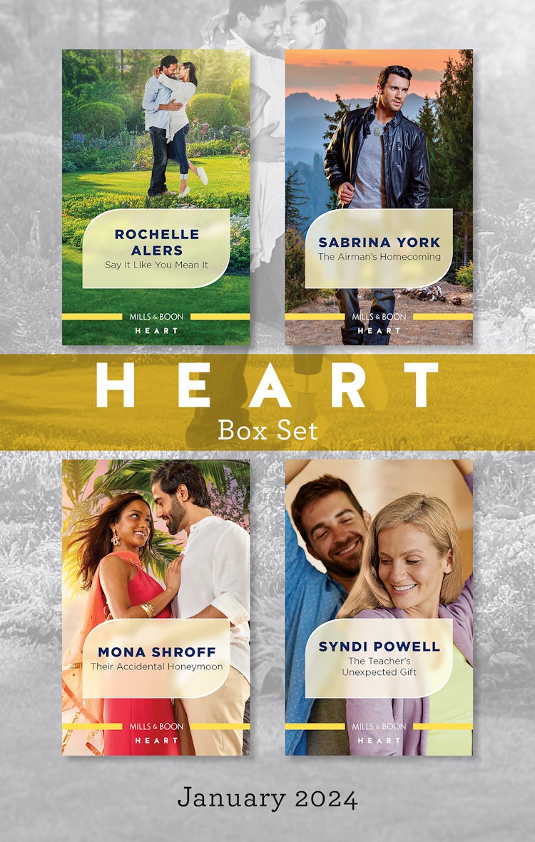 Cover image for Heart Box Set Jan 2024/Say It Like You Mean It/The Airman's Homecoming/Their Accidental Honeymoon/The Teacher's Unexpected Gift, isbn: 9781038904706