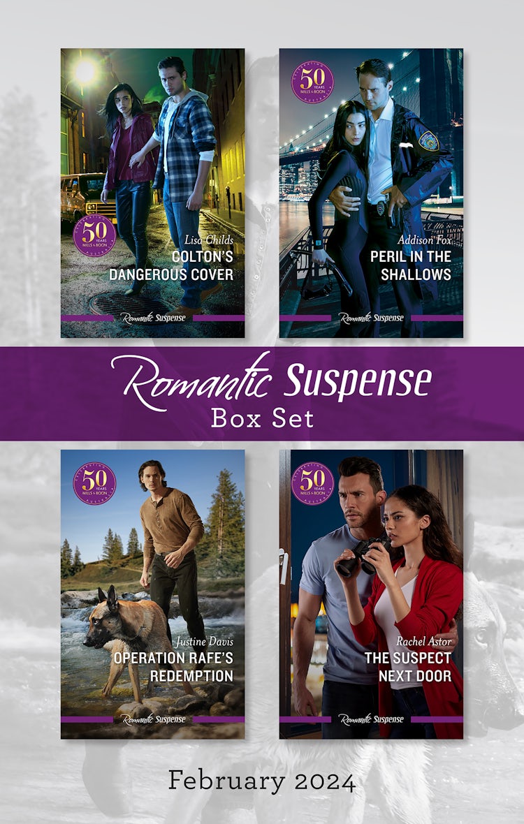 Cover image for Suspense Box Set Feb 2024/Colton's Dangerous Cover/Peril In The Shallows/Operation Rafe's Redemption/The Suspect Next Door, isbn: 9781038905406