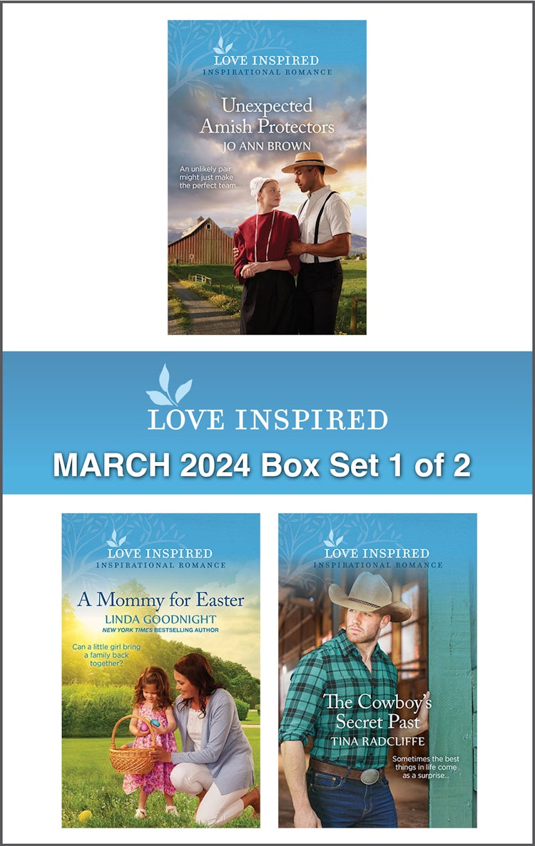 Cover image for Love Inspired March 2024 Box Set - 1 of 2/Unexpected Amish Protectors/A Mommy For Easter/The Cowboy's Secret Past, isbn: 9781038907868