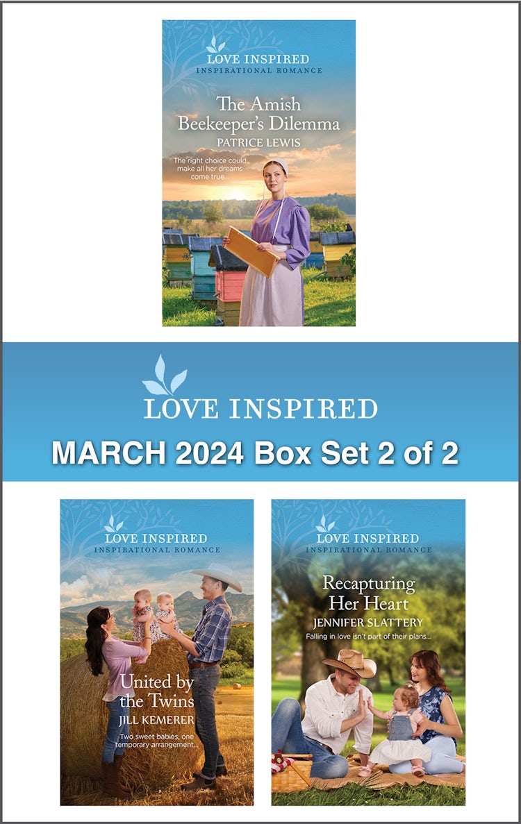 Cover image for Love Inspired March 2024 Box Set - 2 of 2/The Amish Beekeeper's Dilemma/United By The Twins/Recapturing Her Heart, isbn: 9781038907875