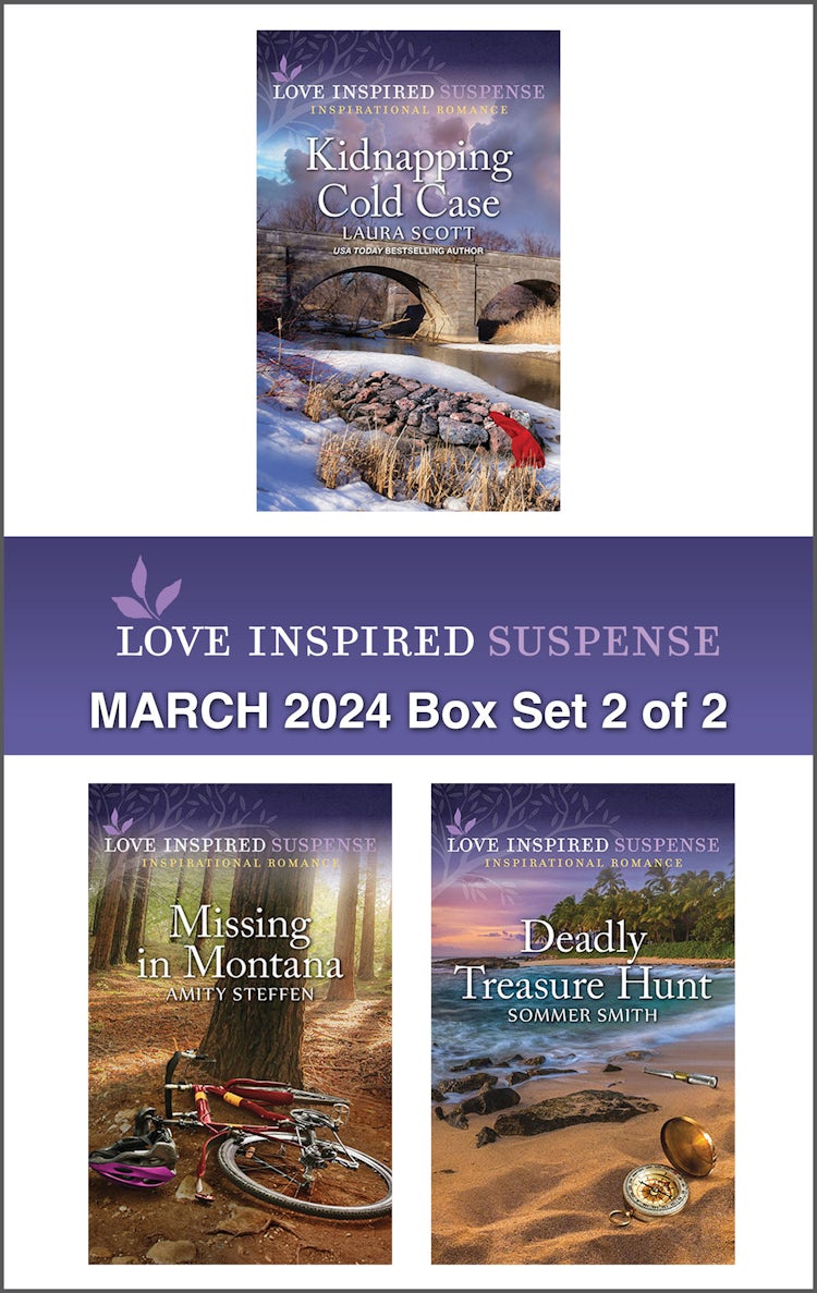 Cover image for Love Inspired Suspense March 2024 - Box Set 2 of 2/Kidnapping Cold Case/Missing In Montana/Deadly Treasure Hunt, isbn: 9781038907950