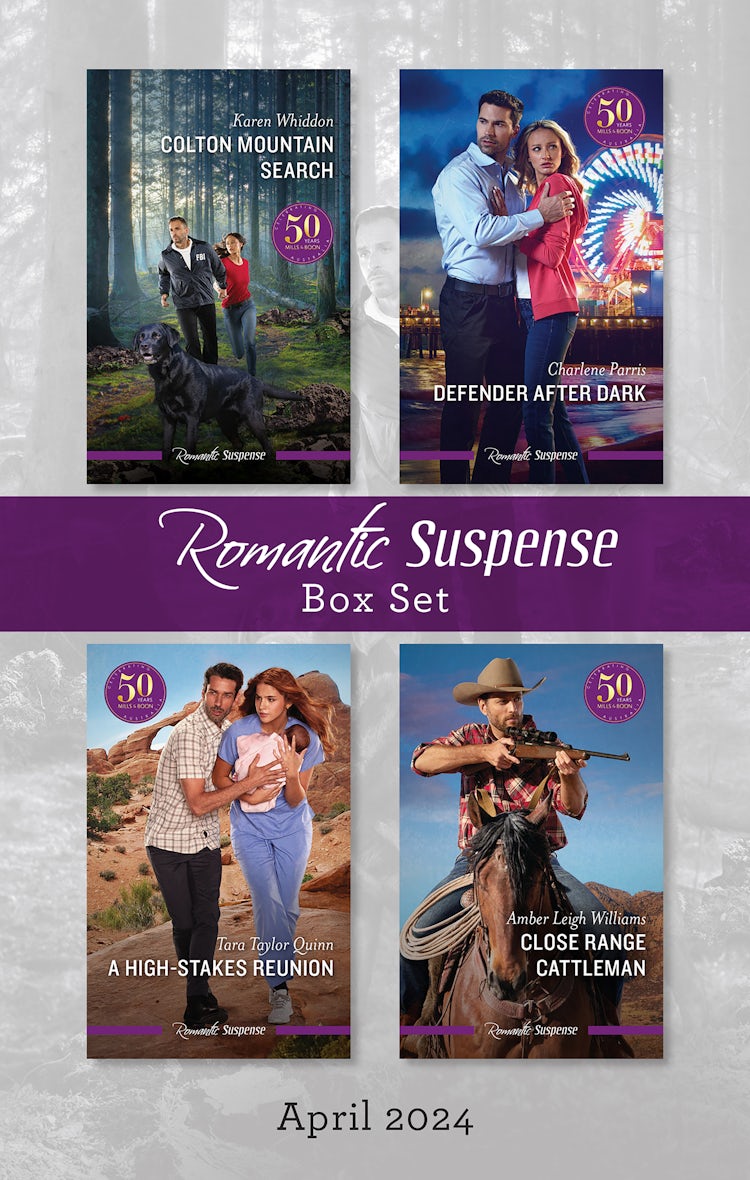 Cover image for Suspense Box Set April 2024/Colton Mountain Search/Defender After Dark/A High-Stakes Reunion/Close Range Cattleman, isbn: 9781038910103