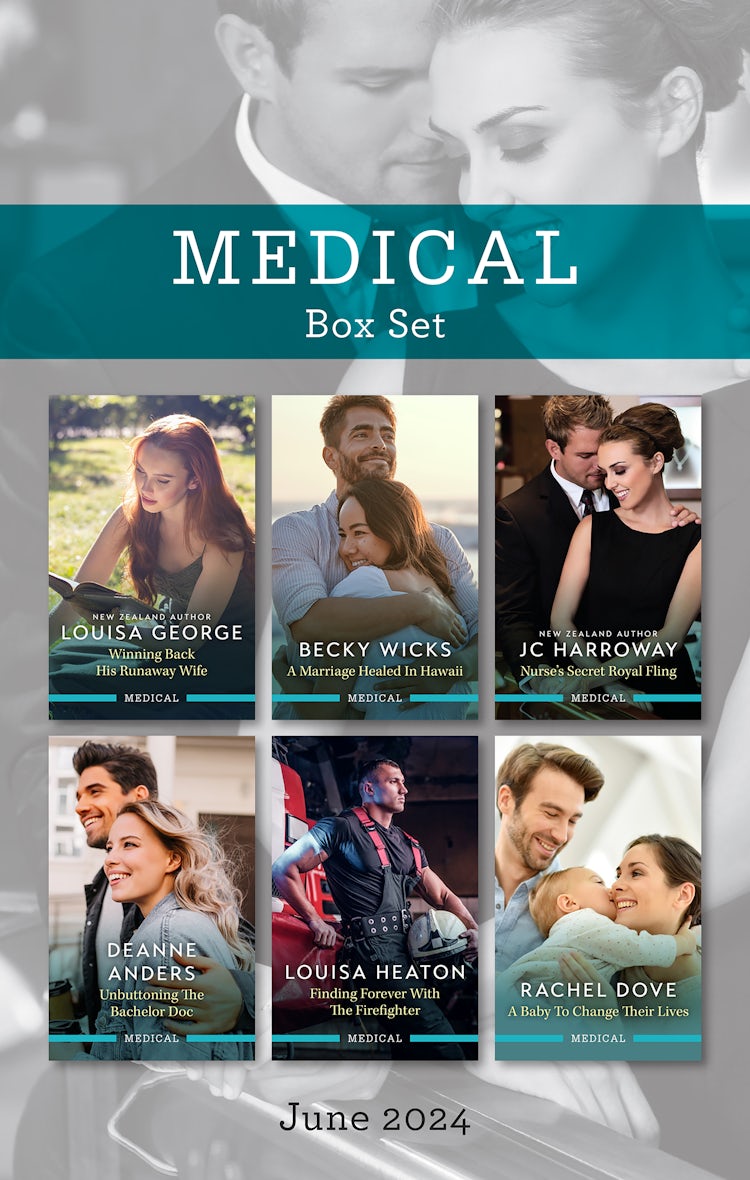Cover image for Medical Box Set June 2024/Winning Back His Runaway Wife/A Marriage Healed In Hawaii/Nurse's Secret Royal Fling/Unbuttoning The Bachelor Doc/Finding Forever With The Firefighter/A Baby To Change Their, isbn: 9781038911643