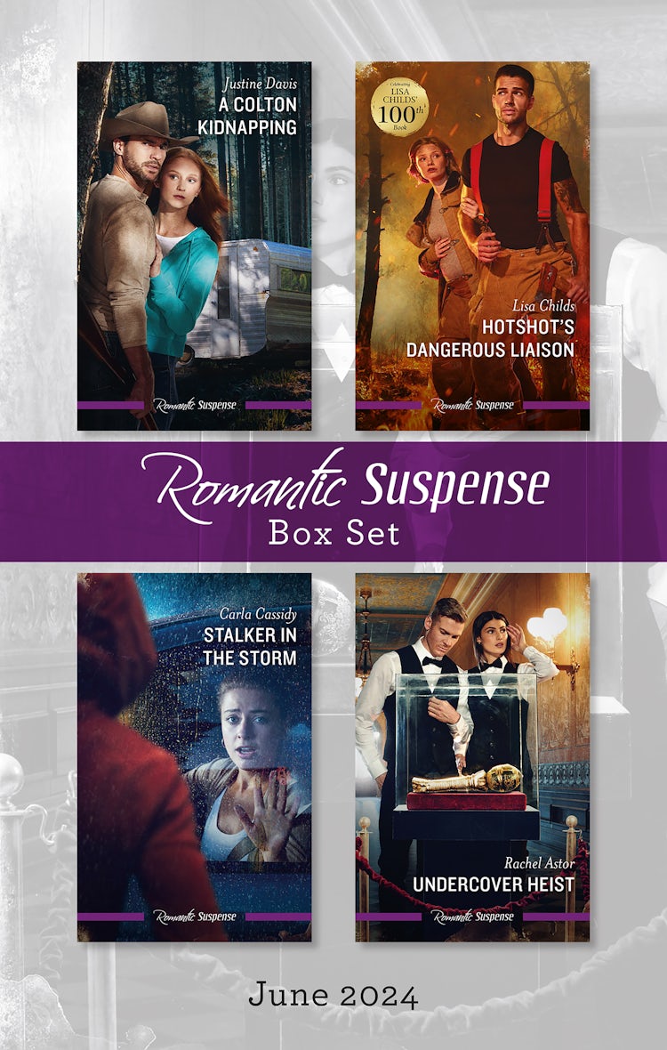 Cover image for Suspense Box Set June 2024/A Colton Kidnapping/Hotshot's Dangerous Liaison/Stalker In The Storm/Undercover Heist, isbn: 9781038911810