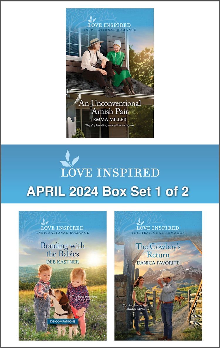 Cover image for Love Inspired April 2024 Box Set - 1 of 2/An Unconventional Amish Pair/Bonding With The Babies/The Cowboy's Return, isbn: 9781038912817