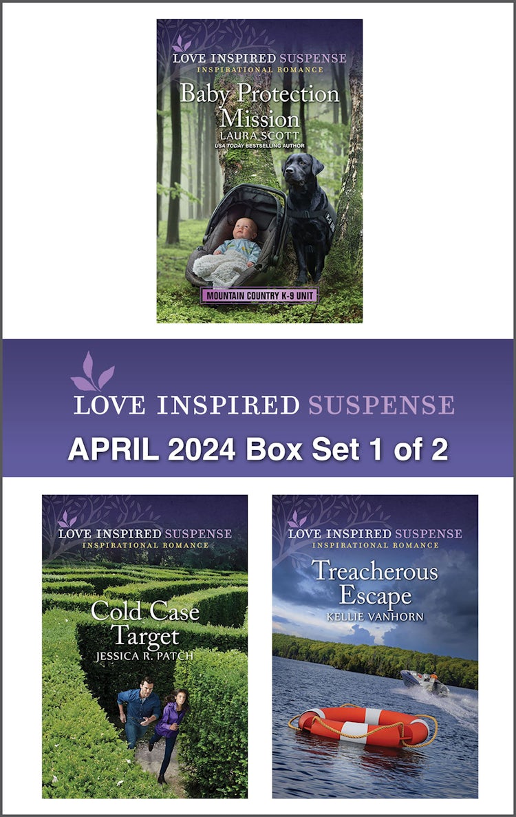 Cover image for Love Inspired Suspense April 2024 - Box Set 1 of 2/Baby Protection Mission/Cold Case Target/Treacherous Escape, isbn: 9781038912893