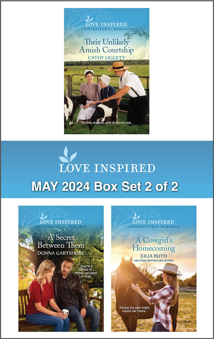 Cover image for Love Inspired May 2024 Box Set - 2 of 2/Their Unlikely Amish Courtship/A Secret Between Them/A Cowgirl's Homecoming, isbn: 9781038915337