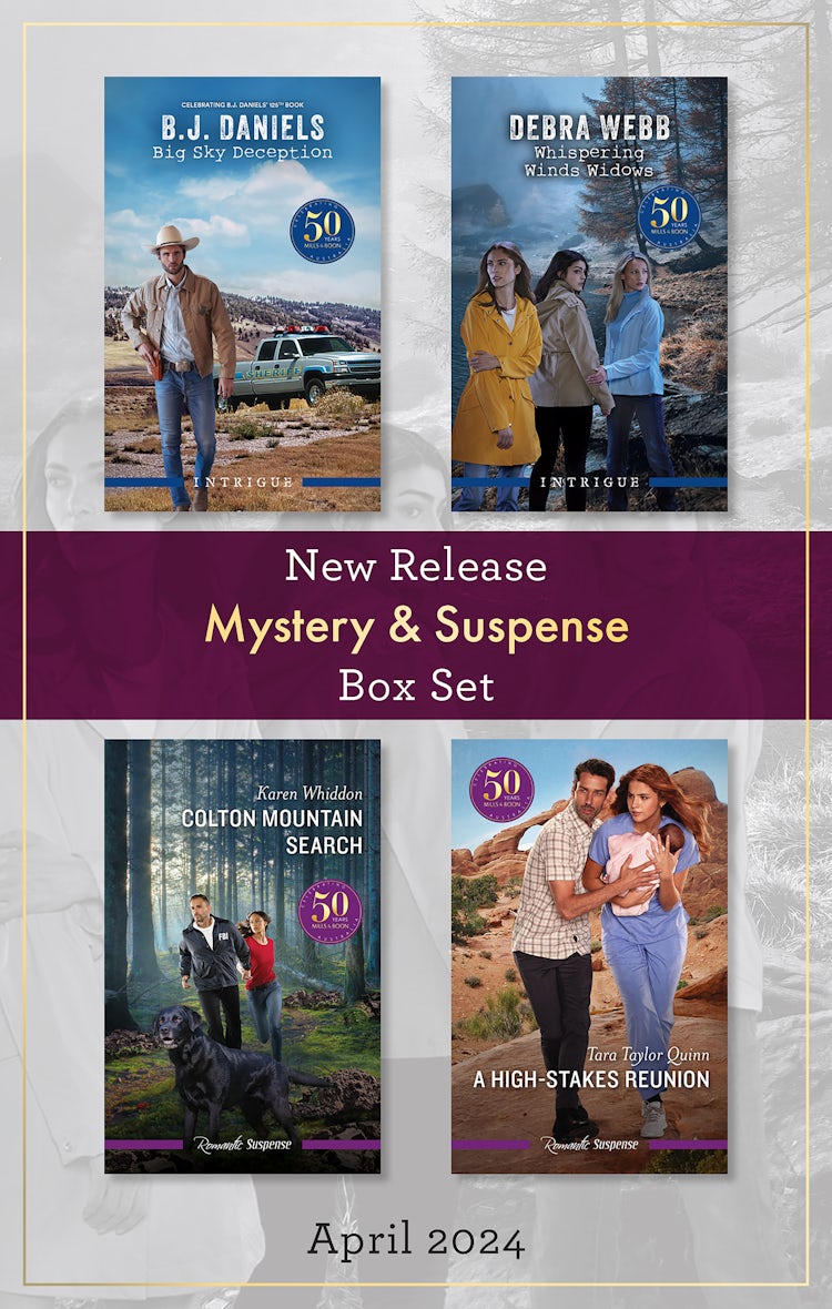Cover image for Mystery & Suspense New Release Box Set April 2024/Big Sky Deception/Whispering Winds Widows/Colton Mountain Search/A High-Stakes Reunion, isbn: 9781038916860