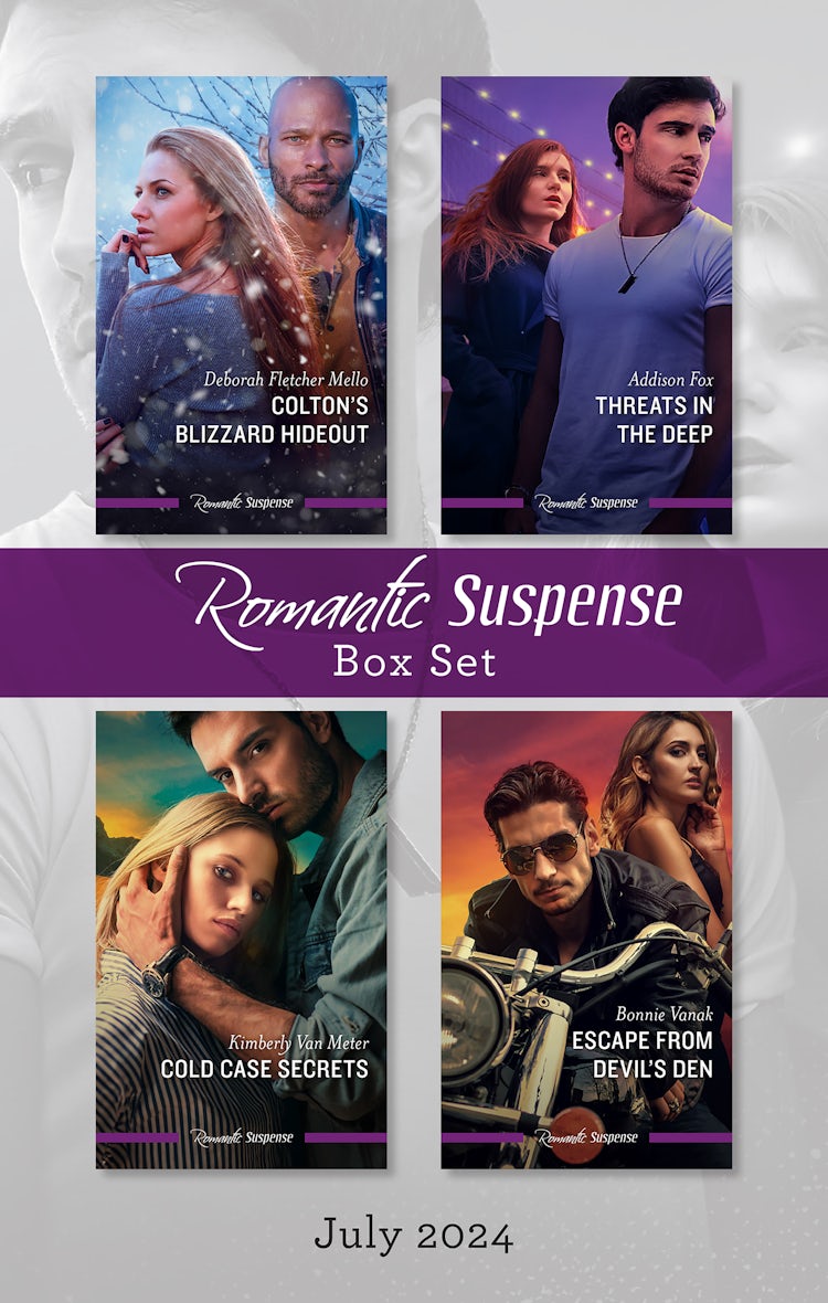Cover image for Suspense Box Set July 2024/Colton's Blizzard Hideout/Threats In The Deep/Cold Case Secrets/Escape From Devil's Den, isbn: 9781038919557