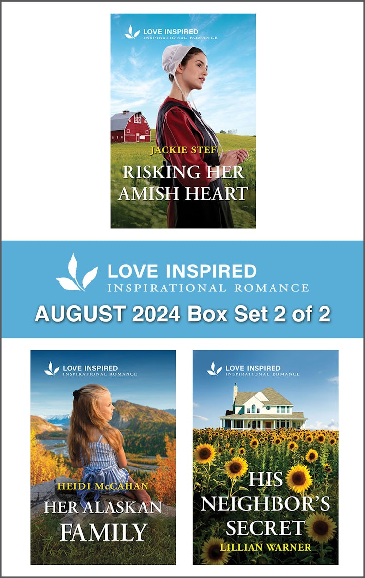 Cover image for Love Inspired August 2024 Box Set - 2 of 2/Risking Her Amish Heart/Her Alaskan Refuge/His Neighbor's Secret, isbn: 9781038922120