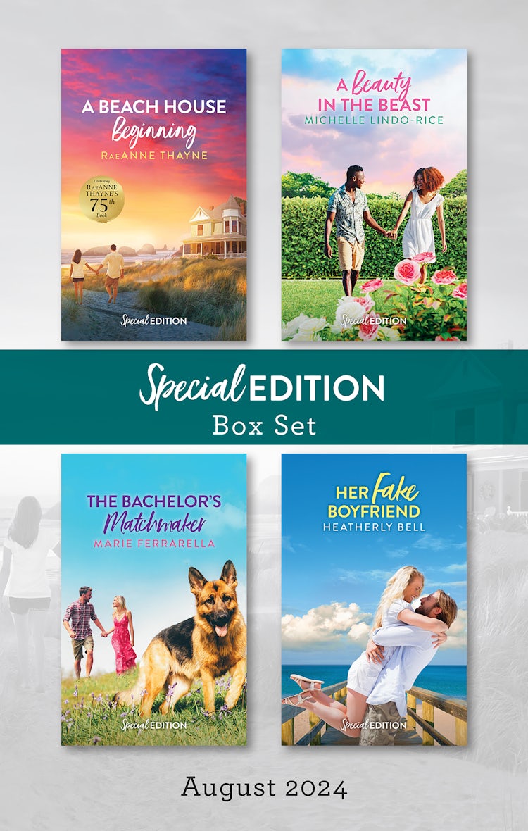 Cover image for Special Edition Box Set August 2024/A Beach House Beginning/A Beauty In The Beast/The Bachelor's Matchmaker/Her Fake Boyfriend, isbn: 9781038923134