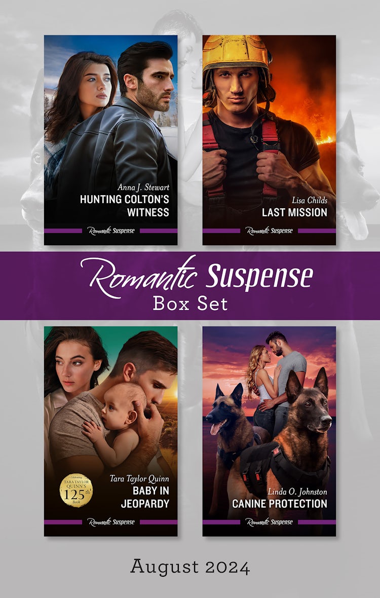 Cover image for Suspense Box Set August 2024/Hunting Colton's Witness/Last Mission/Baby In Jeopardy/Canine Protection, isbn: 9781038923189