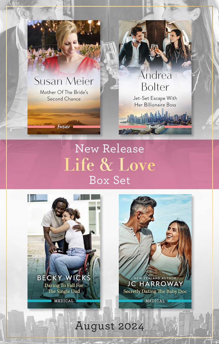 Cover image for Life & Love New Release Box Set August 2024/Mother Of The Bride's Second Chance/Jet-Set Escape With Her Billionaire Boss/Daring To Fall For The Single Dad/Secretly Dating The Baby Doc, isbn: 9781038933713