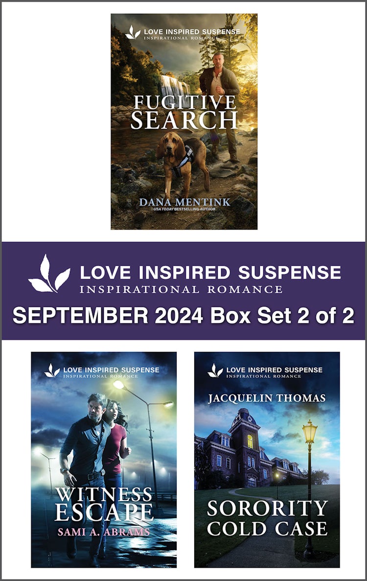 Cover image for Love Inspired Suspense September 2024 - Box Set 2 of 2/Fugitive Search/Witness Escape/Sorority Cold Case, isbn: 9781038934406