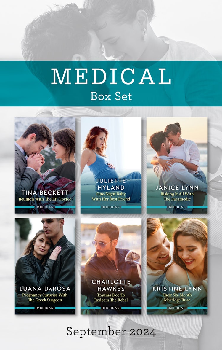 Cover image for Medical Box Set Sept 2024/Reunion With The ER Doctor/One-Night Baby With Her Best Friend/Risking It All With The Paramedic/Pregnancy Surprise With The Greek Surgeon/Trauma Doc To Redeem The Rebel/Thei, isbn: 9781038936141