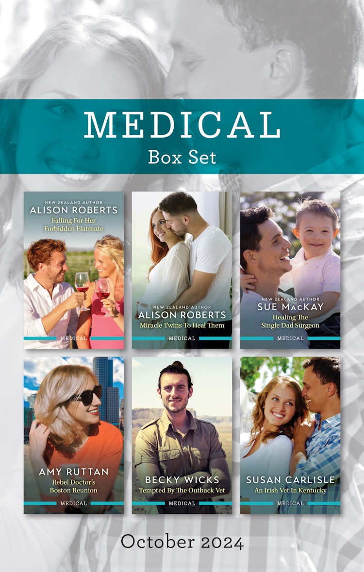 Cover image for Medical Box Set Oct 2024/Falling For Her Forbidden Flatmate/Miracle Twins To Heal Them/Healing The Single Dad Surgeon/Rebel Doctor's Boston Reunion/Tempted By The Outback Vet/An Irish Vet In Kentucky, isbn: 9781038936219