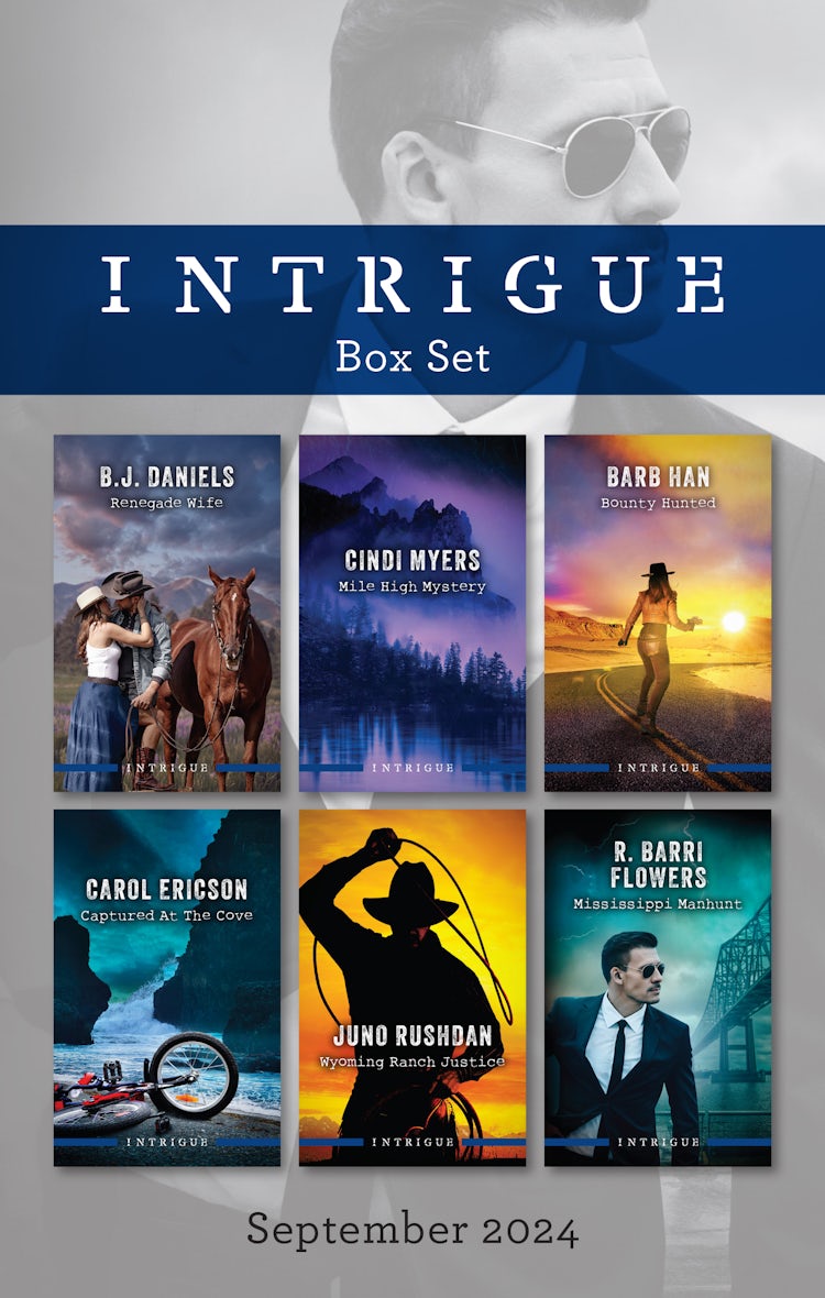 Cover image for Intrigue Box Set Sept 2024/Renegade Wife/Mile High Mystery/Bounty Hunted/Captured At The Cove/Wyoming Ranch Justice/Mississippi Manhunt, isbn: 9781038936288
