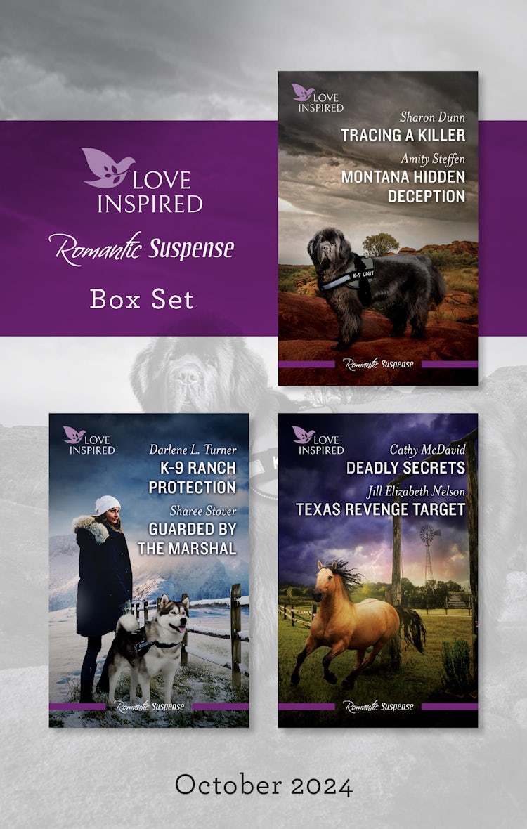 Cover image for Love Inspired Suspense Box Set Oct 2024/Tracing A Killer/Montana Hidden Deception/K-9 Ranch Protection/Guarded By The Marshal/Deadly Secrets/Texas Revenge Target, isbn: 9781038936639
