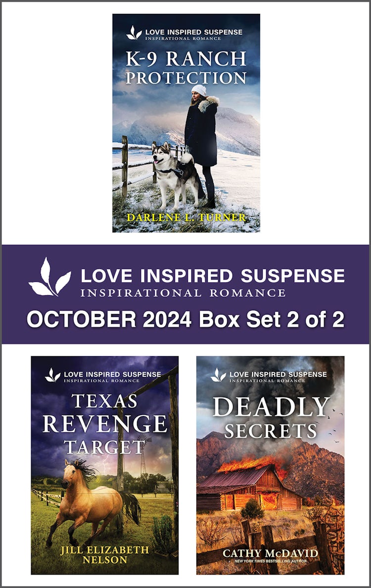 Cover image for Love Inspired Suspense October 2024 - Box Set 2 of 2/K-9 Ranch Protection/Texas Revenge Target/Deadly Secrets, isbn: 9781038937544