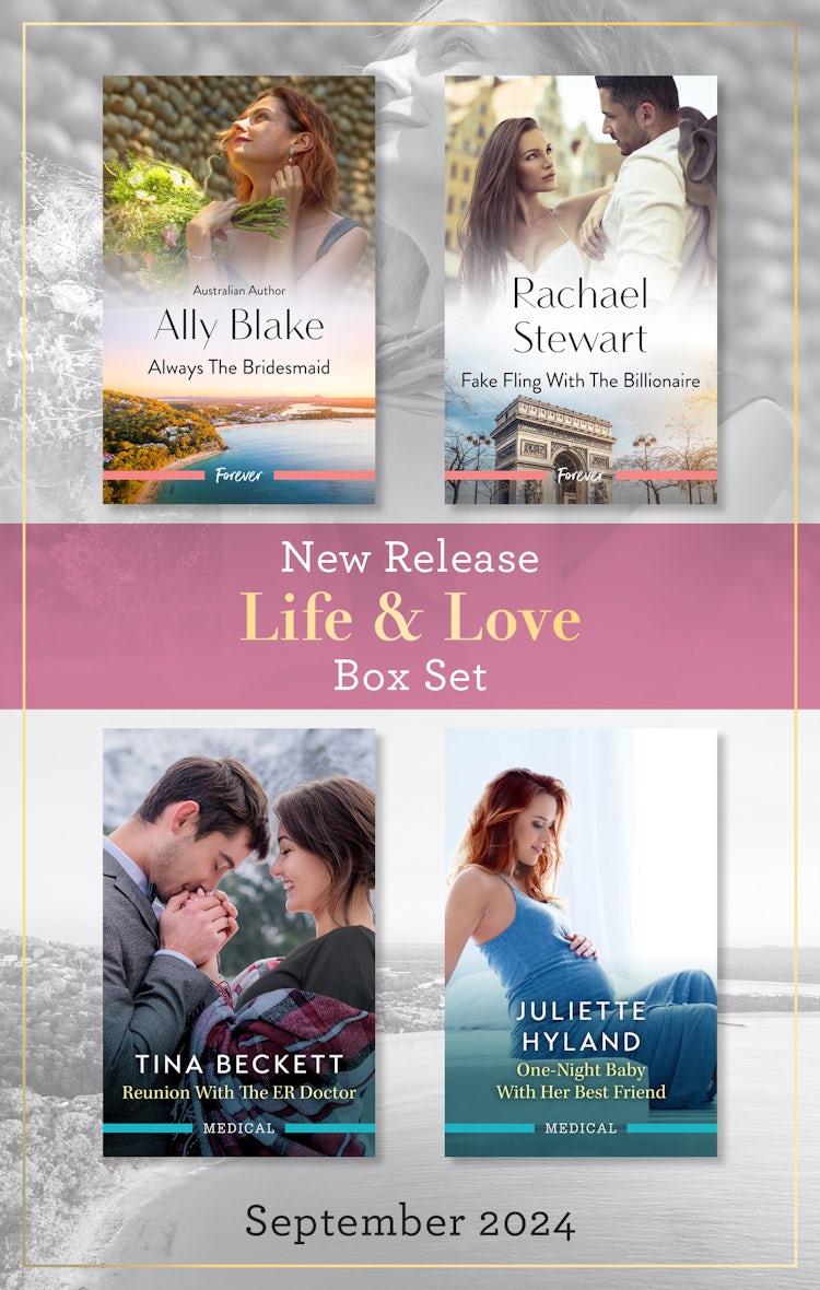 Cover image for Life & Love New Release Box Set Sept 2024/Always The Bridesmaid/Fake Fling With The Billionaire/Reunion With The ER Doctor/One-Night Baby With Her Best Friend, isbn: 9781038937575
